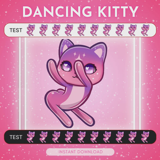 Pink Cat Dance - Animated Emote 🩷