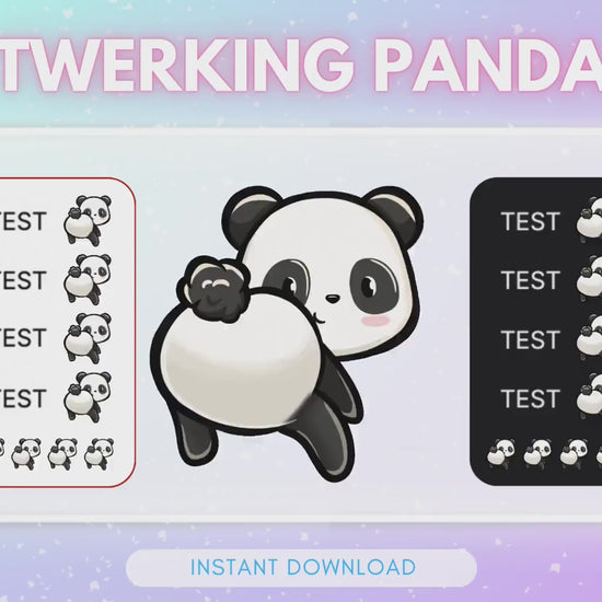 ANIMATED emote twitch & discord - Cute dancing/TWERKING panda <3