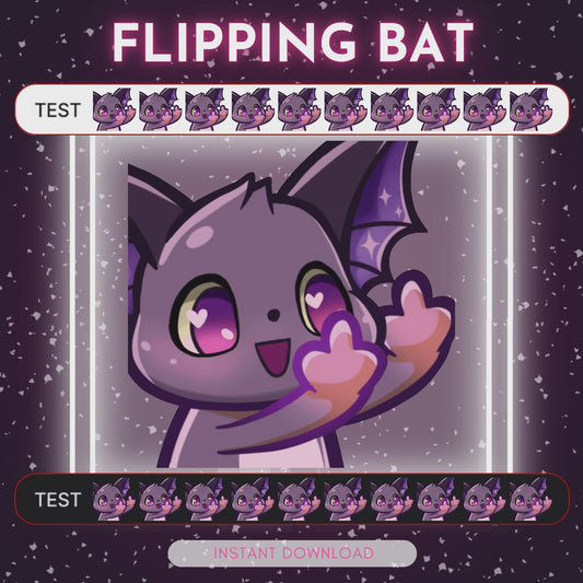 Flipping Bat 💜 - Animated emote