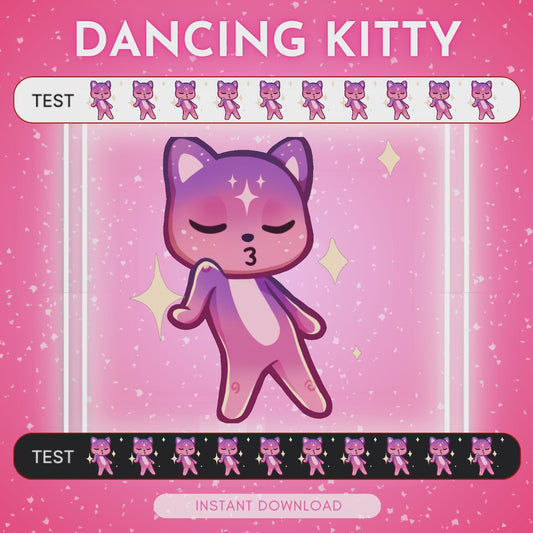 Pink Cat Dance - Animated Emote <3