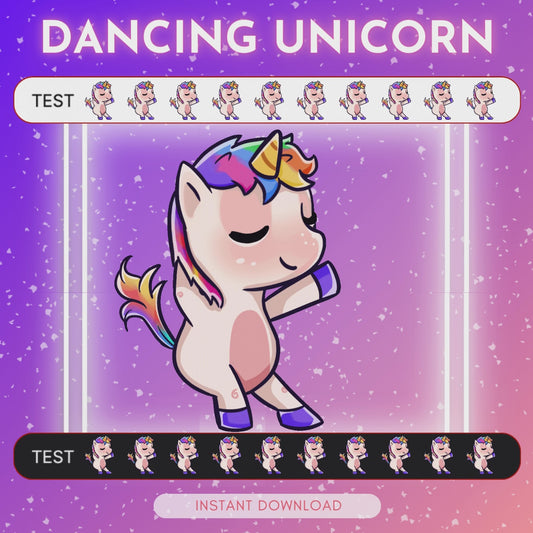 Dancing Unicorn - Animated Emote