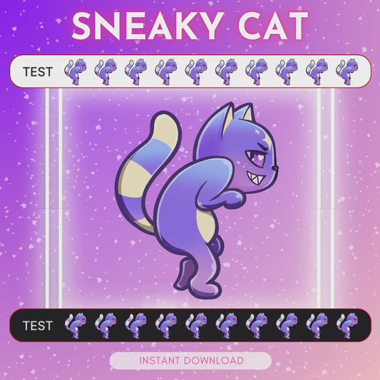 Sneaky Purple Cat - Animated Emote